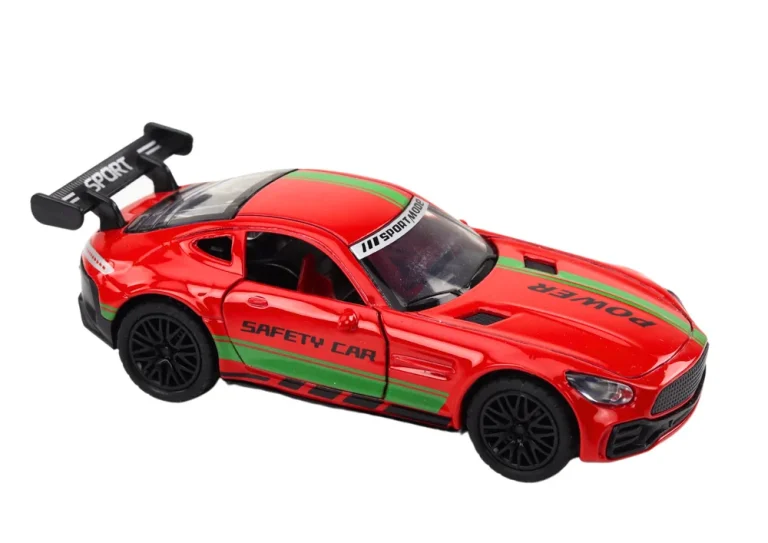 Sportski Automobil Automobil 1:32 Akcijska Figura Spojler Metal Crveni Zvuci 2