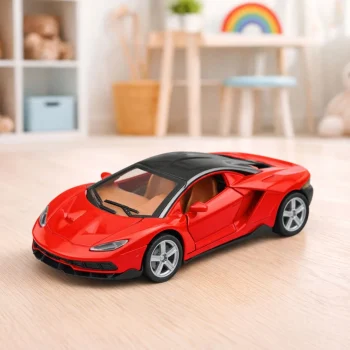 Sportski Automobil Metalna Vrata Otvaranje Svjetla Zvuči Crveno 1:32 4