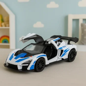 Sportski Automobil Metalni Pogon Otvaranje Vrata Bijela 1:32 3