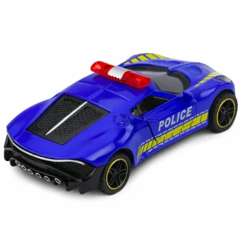 Sportski Automobil Policijski Automobil S Motornim Pogonom Metalno Plava Boja 1:43 3
