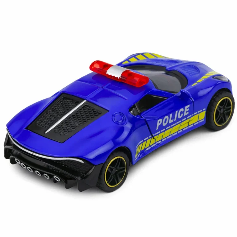 Sportski Automobil Policijski Automobil S Motornim Pogonom Metalno Plava Boja 1:43 3