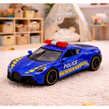 Sportski Automobil Policijski Automobil S Motornim Pogonom Metalno Plava Boja 1:43 5