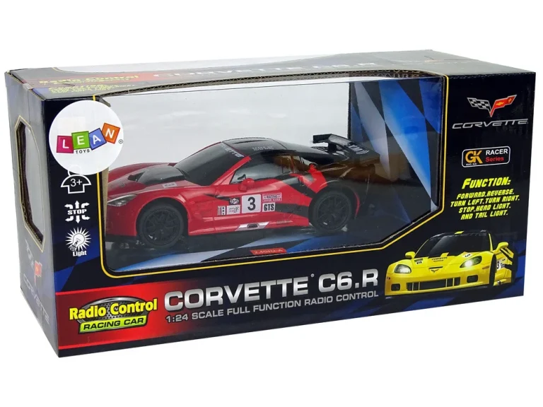 Sportski Automobil Na Daljinsko Upravljanje 1:24 Corvette C6.r Crvena 2.4 G Svjetla 7