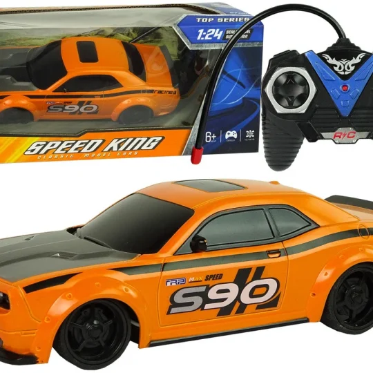 Sportski Automobil Na Daljinsko Upravljanje 1:24 Trkaći Narančasti 27 Mhz Pilot 1
