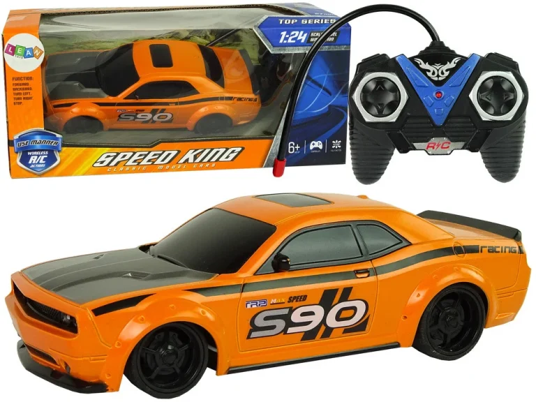 Sportski Automobil Na Daljinsko Upravljanje 1:24 Trkaći Narančasti 27 Mhz Pilot 1