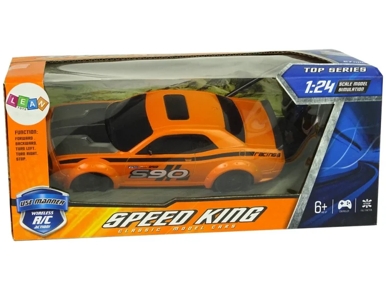 Sportski Automobil Na Daljinsko Upravljanje 1:24 Trkaći Narančasti 27 Mhz Pilot 6