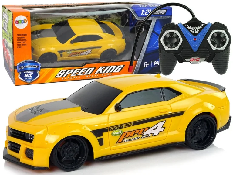 Sportski Automobil Na Daljinsko Upravljanje 1:24 Za Trke Sa žuto Zatamnjenim Prozorima 1