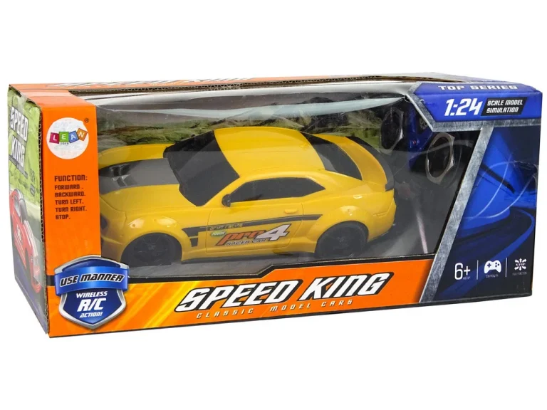 Sportski Automobil Na Daljinsko Upravljanje 1:24 Za Trke Sa žuto Zatamnjenim Prozorima 6