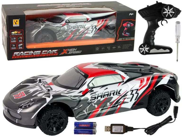 Sportski Automobil Na Daljinsko Upravljanje 1:8 Sivo Bijelo 1