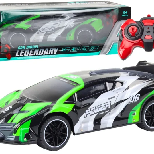 Sportski Automobil Na Daljinsko Upravljanje Rc 1:10 25 Km/h Svjetla Zelena 1