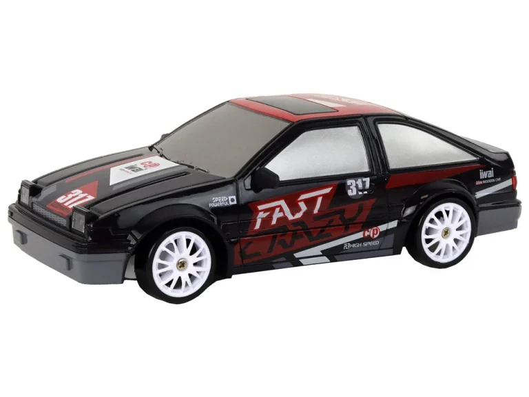 Sportski Automobil Na Daljinsko Upravljanje R/c 1:24 Crni Zamjenjivi Kotači 2
