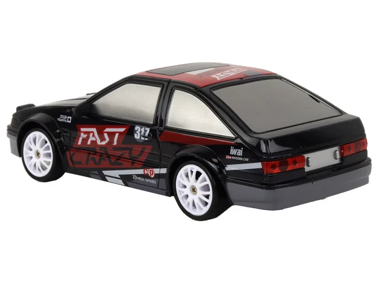 Sportski Automobil Na Daljinsko Upravljanje R/c 1:24 Crni Zamjenjivi Kotači 3