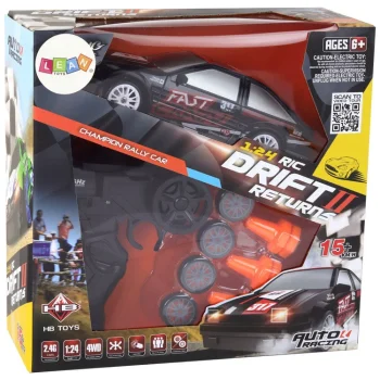Sportski Automobil Na Daljinsko Upravljanje R/c 1:24 Crni Zamjenjivi Kotači 9