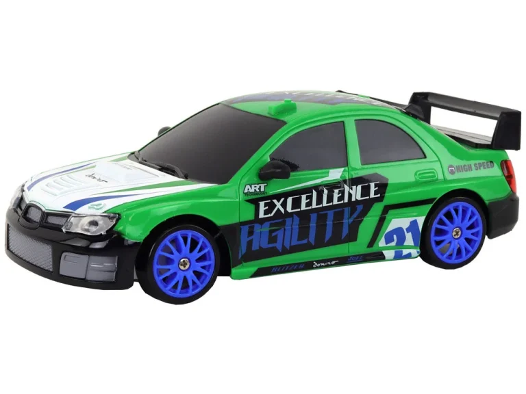 Sportski Automobil Na Daljinsko Upravljanje R/c 1:24 Zeleni Izmjenjivi Kotači 2