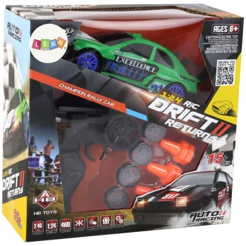 Sportski Automobil Na Daljinsko Upravljanje R/c 1:24 Zeleni Izmjenjivi Kotači 6