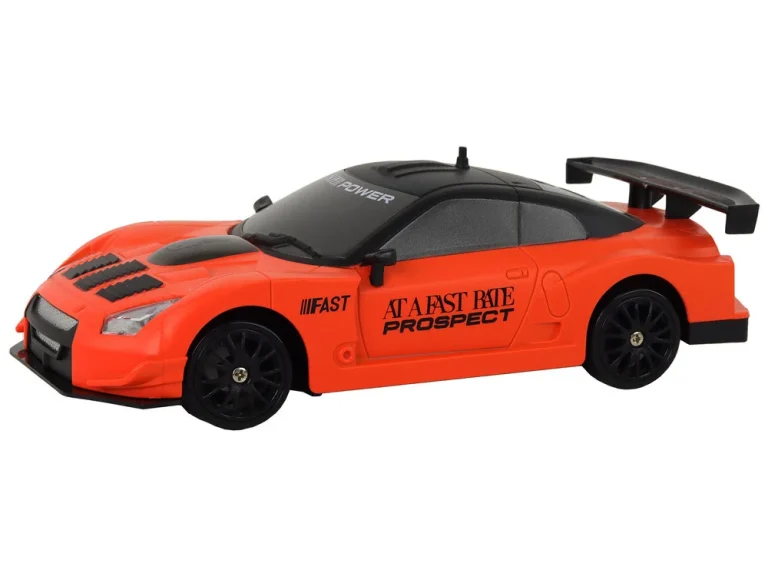 Sportski Automobil Na Daljinsko Upravljanje R/c 1:24 Narančasti S Izmjenjivim Kotačima 2