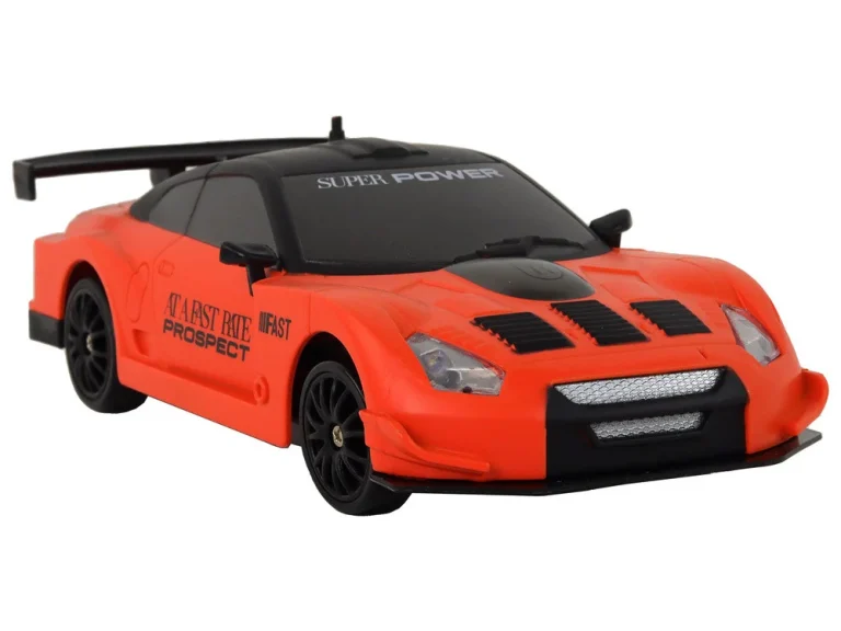 Sportski Automobil Na Daljinsko Upravljanje R/c 1:24 Narančasti S Izmjenjivim Kotačima 5