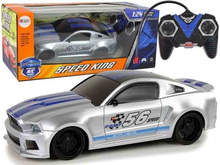 Sportski Automobil Na Daljinsko Upravljanje Speed King, 1:24, Srebrni 1