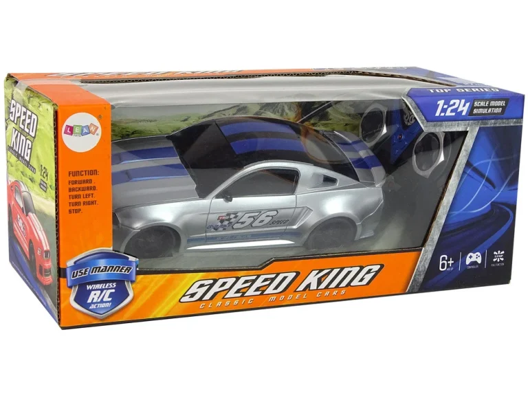 Sportski Automobil Na Daljinsko Upravljanje Speed King, 1:24, Srebrni 6
