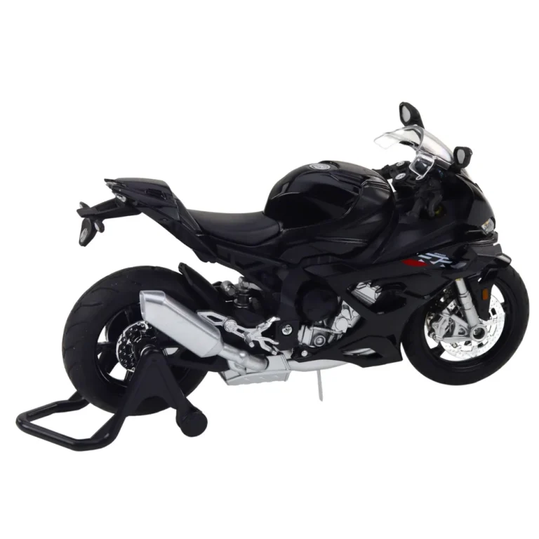 Sportski Motocikl Metalna Svjetla Zvuci Crno S1000 1:12 3