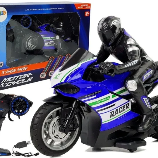 Sportski Motocikl R/c 2.4g 1:10 Domet 35 M, Plavi 1