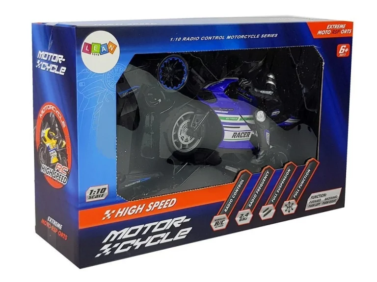 Sportski Motocikl R/c 2.4g 1:10 Domet 35 M, Plavi 6