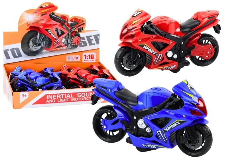 Sportski Motociklistički Trenje Pogon Svjetlo I Zvuk 2 Boje 1