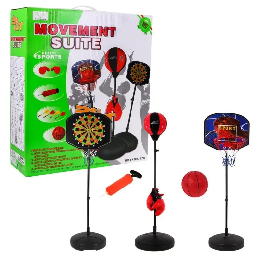 Sportski Set 3 U 1 Boks Pikado Košarka 3+ 1