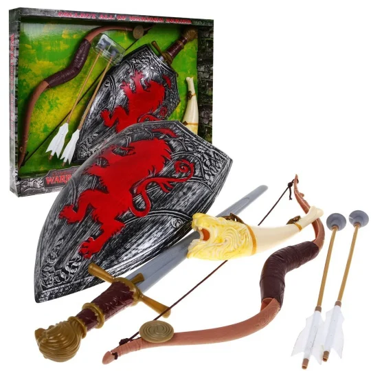 Srednjovjekovni Ratnički Set Luk štit Mač Rog 3+ 1