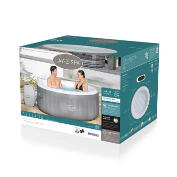 St. Lucia Lay Z Spa Bestway Napuhavajuća Hidromasažna Kada Za 3 Osobe + Pumpa + Filter + Navlaka 8