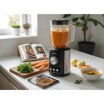 Stakleni Blender Za Smoothieje, Koktele, Drobljenje Leda, 1,5 L, 800 W, Bd 751, Berdsen, Crni 13