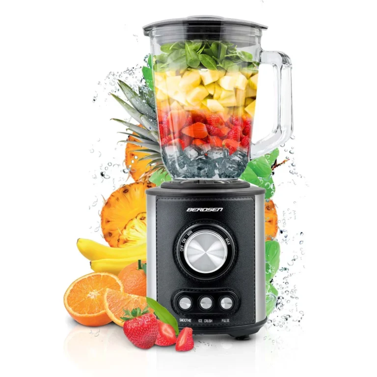 Stakleni Blender Za Smoothieje, Koktele, Drobljenje Leda, 1,5 L, 800 W, Bd 751, Berdsen, Crni 3