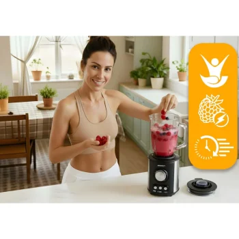 Stakleni Blender Za Smoothieje, Koktele, Drobljenje Leda, 1,5 L, 800 W, Bd 751, Berdsen, Crni 4