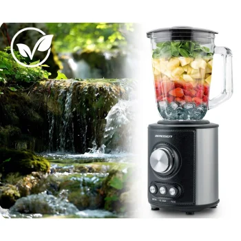Stakleni Blender Za Smoothieje, Koktele, Drobljenje Leda, 1,5 L, 800 W, Bd 751, Berdsen, Crni 5