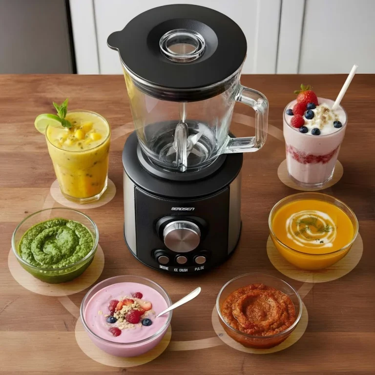 Stakleni Blender Za Smoothieje, Koktele, Drobljenje Leda, 1,5 L, 800 W, Bd 751, Berdsen, Crni 6