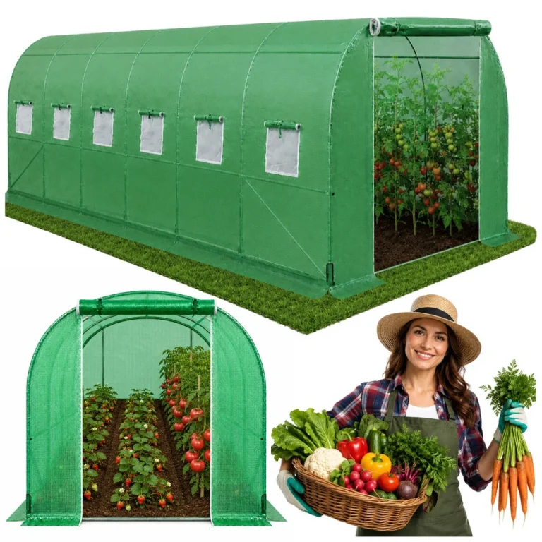 Staklenik Za Povrće, Zeleni Uv Prozori, 6x3x2m, 18m² 1