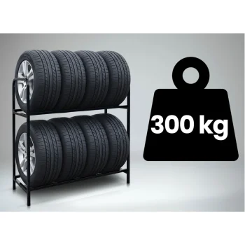 Stalak Za Gume, Stalak Za Kotače, Metalna Polica Za 8 Guma, Humberg Hm 386 3