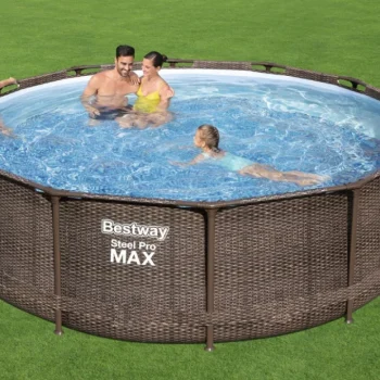 Steel Pro Max 366x100 Smeđi Bazen S Okvirom, 3,6 M Bestway 4 U 1 + Pumpa, Filter + Ljestve 7