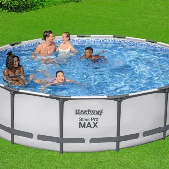 Steel Pro Max 457x107 15ft Bestway 5u1 Bazen S Okvirom + Pumpa + Ljestve + Pokrov 9
