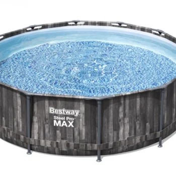 Steel Pro Max Bazen S Okvirom 366x100, Imitacija Drva, 3,6 M, Bestway 4 U 1, Pumpa, Filter, Ljestve 3