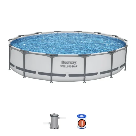 Steel Pro Max Bazen S Okvirom 427x84 14ft Bestway 3u1 + Pumpa + Filter Ii 1