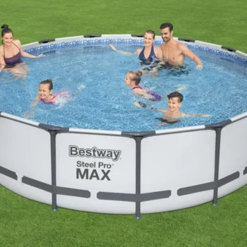 Steel Pro Max Bazen S Okvirom 457x107 Cm, 15 Stopa, Sivi Bestway 5 U 1 + Pribor 2