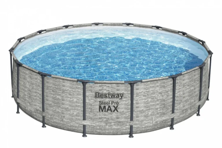 Steel Pro Max Bazen S Okvirom 488x122, Imitacija Kamena, 16 Stopa, Bestway 5 U 1 + Pribor 2