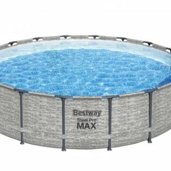 Steel Pro Max Bazen S Okvirom 549x122, Imitacija Kamena, 18 Stopa, Bestway 5 U 1 + Pribor 2