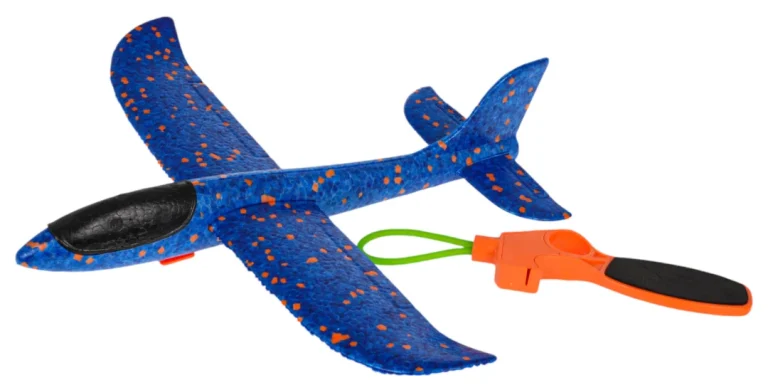 Stiroporni Avion S Ručnim Lanserom Plavi 3