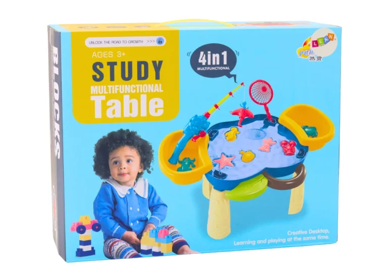 Stol 4u1 Kocke Ribolov I Crtanje Plavi 8
