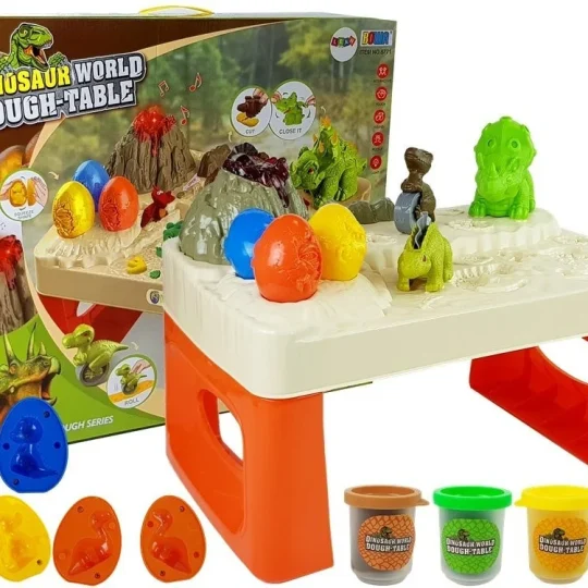 Stol Za Play Dough S Vulkanom I Jajima Dinosaura 1