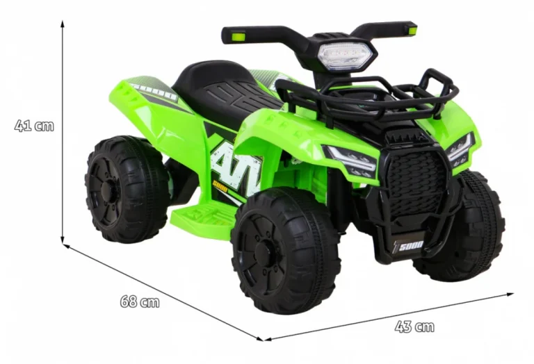 Storm Baterijski Quad Za Djecu Zeleni + 25w Motor + Mp3 Usb + Led, Zelena Motor Na Akumulator 2