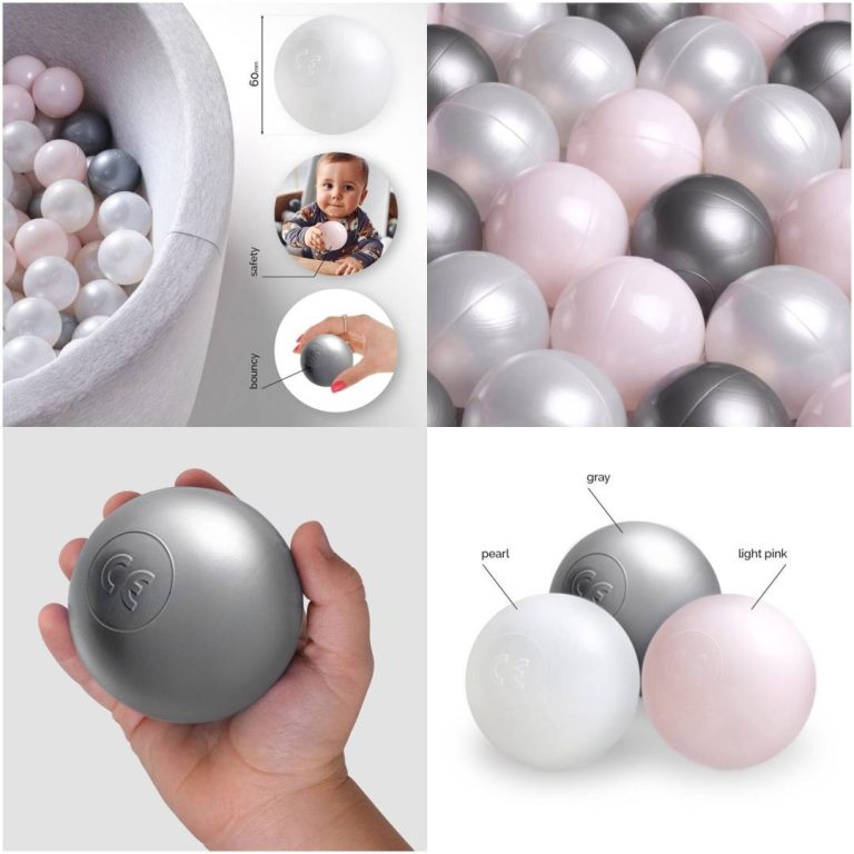 Suhe Kuglice Za Bazen, 6 Cm, Set Od 200: Biserne, Srebrne, Biserno Svijetlo Ružičaste 9