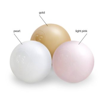Suhe Kuglice Za Bazen, 6 Cm, Set Od 200: Biserne, Zlatne, Biserno Svijetlo Ružičaste 6